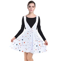 Background-round Spots Plunge Pinafore Dress