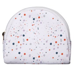 Background-round Spots Horseshoe Style Canvas Pouch