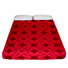 Red-star Fitted Sheet (queen Size) by nateshop