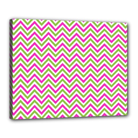 Mave,chevron,white,navi,purple Canvas 20  X 16  (stretched) by nateshop