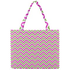 Mave,chevron,white,navi,purple Mini Tote Bag by nateshop