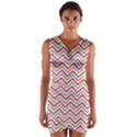 Mave,chevron,white,navi,purple Wrap Front Bodycon Dress View1