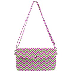 Mave,chevron,white,navi,purple Removable Strap Clutch Bag by nateshop