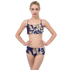 Illustration Abstract Flower Background Pattern Layered Top Bikini Set