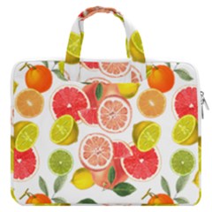 Citrus Fruit Seamless Pattern Macbook Pro 13  Double Pocket Laptop Bag by Wegoenart