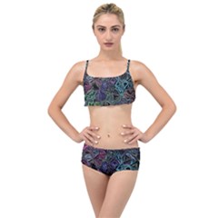 Background Pattern Texture Design Layered Top Bikini Set
