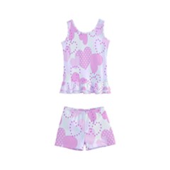 Valentine-background-hearts-bokeh Kids  Boyleg Swimsuit