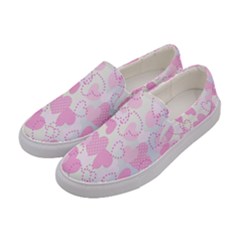 Valentine-background-hearts-bokeh Women s Canvas Slip Ons