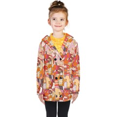 Abstract-ilustrasi Kids  Double Breasted Button Coat by nateshop