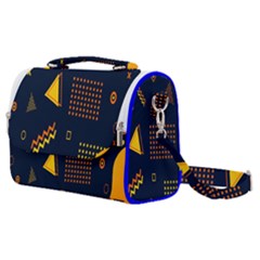 Abstract-geometric Satchel Shoulder Bag