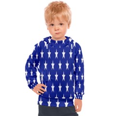 Banner-star Blue Kids  Hooded Pullover by nateshop