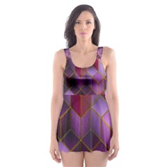 Cube-surface Skater Dress Swimsuit by nateshop