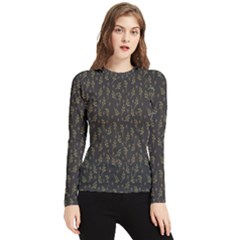 Floral,elegan Women s Long Sleeve Rash Guard by nateshop