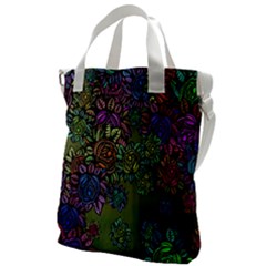 Flowers Canvas Messenger Bag