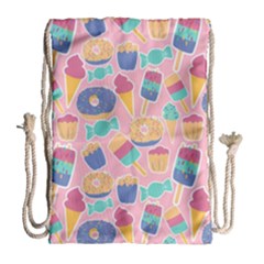 Ice-cream Drawstring Bag (large) by nateshop