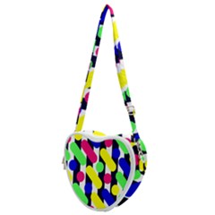 Illustration Geometric Form Circle Line Pattern Heart Shoulder Bag by Wegoenart