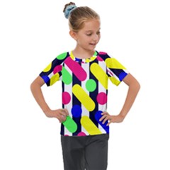 Illustration Geometric Form Circle Line Pattern Kids  Mesh Piece Tee