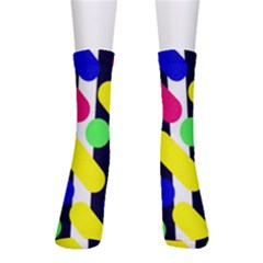 Illustration Geometric Form Circle Line Pattern Crew Socks by Wegoenart