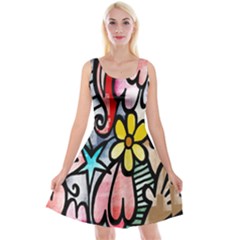 Modern-art Reversible Velvet Sleeveless Dress by nateshop