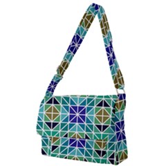 Mosaic Full Print Messenger Bag (l) by nateshop