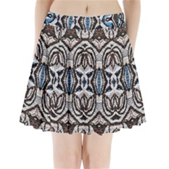 Embroidered Symmetry Pleated Mini Skirt by kaleidomarblingart