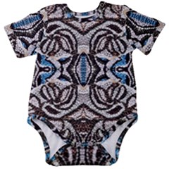 Embroidered Symmetry Baby Short Sleeve Onesie Bodysuit by kaleidomarblingart