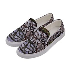 Liberty Inspired Embroidery Iv Women s Canvas Slip Ons by kaleidomarblingart