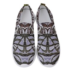 Liberty Inspired Embroidery Iv Women s Slip On Sneakers by kaleidomarblingart