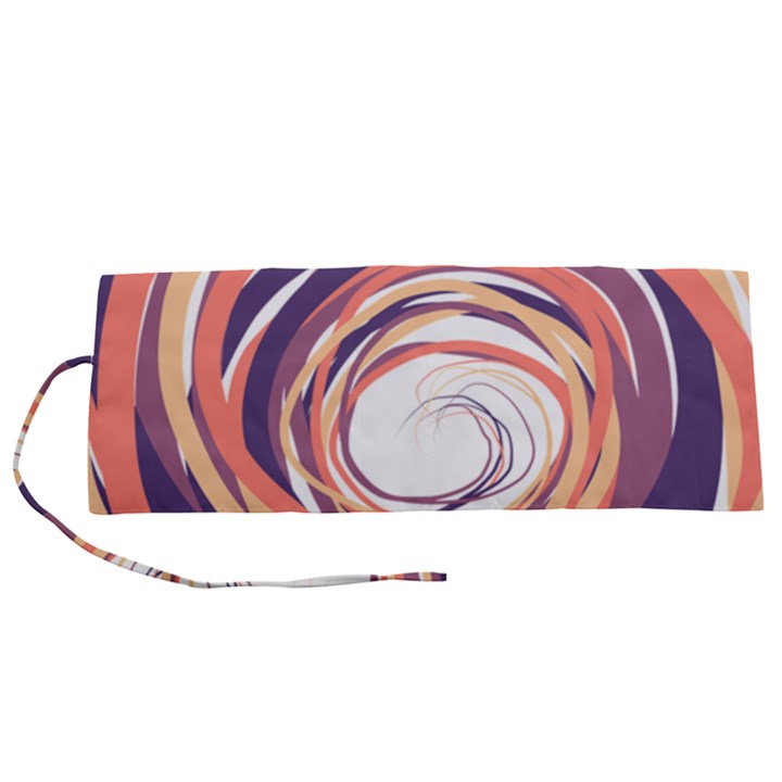 Illustration Colorful Yellow Purple Orange Roll Up Canvas Pencil Holder (S)