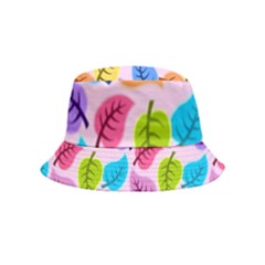 Pattern Illustration Background Abstract Leaves To Dye Inside Out Bucket Hat (kids) by Wegoenart