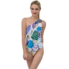 Abstract Pattern To One Side Swimsuit by Wegoenart