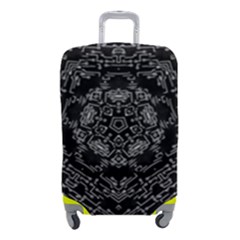 Illustration Black White Rosette Mandala Ornament Wallpaper Luggage Cover (small) by Wegoenart