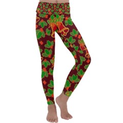 Illustration Christmas Xmas Pattern Kids  Lightweight Velour Classic Yoga Leggings by Wegoenart