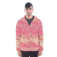 Illustration Graphic Pattern Texrure Pink Maeble Men s Hooded Windbreaker