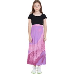 Illustration Art Pink Design Wallpaper Kids  Flared Maxi Skirt by Wegoenart