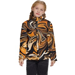 Illustration Abstract Pattern Modern Art Design Fantasy Surreal Kids  Puffer Bubble Jacket Coat by Wegoenart