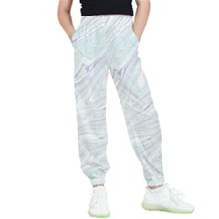 Illustration Marble Texture Marble Painting Kids  Elastic Waist Pants by Wegoenart