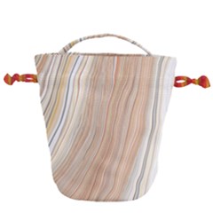 Marble Texture Marble Painting Drawstring Bucket Bag by Wegoenart