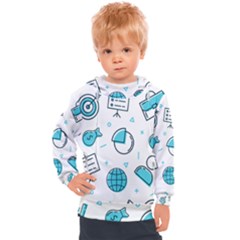 Pattern Business Graphics Seamless Kids  Hooded Pullover by Wegoenart