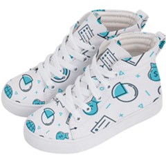 Pattern Business Graphics Seamless Kids  Hi-Top Skate Sneakers