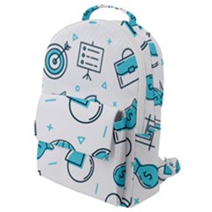 Pattern Business Graphics Seamless Flap Pocket Backpack (Small)