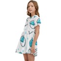 Pattern Business Graphics Seamless Kids  Sweet Collar Dress View3