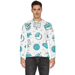 Pattern Business Graphics Seamless Men s Fleece Sweatshirt