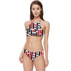 Illustration Background Geometric Pattern Banded Triangle Bikini Set by Wegoenart