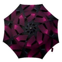 Illustration Hexagon Geometric Art Design Hook Handle Umbrellas (Small)