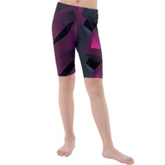 Illustration Hexagon Geometric Art Design Kids  Mid Length Swim Shorts