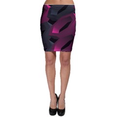 Illustration Hexagon Geometric Art Design Bodycon Skirt