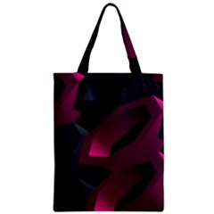 Illustration Hexagon Geometric Art Design Zipper Classic Tote Bag