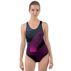 Illustration Hexagon Geometric Art Design Cut-Out Back One Piece Swimsuit