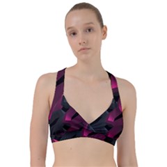 Illustration Hexagon Geometric Art Design Sweetheart Sports Bra